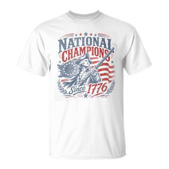 Fourth Of July National Champions George Washington 1776 T-Shirt - Thegiftio UK