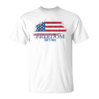 Freedom Isn't Free Us Flag T-Shirt - Thegiftio UK