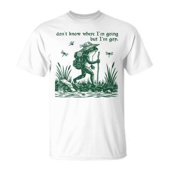 Frog Dont Know Where Im Going But Im Gay Lgbtq Women T-Shirt - Monsterry