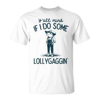 Frog Yall Mind If I Do Lollygaggin Cowboy Women T-Shirt - Monsterry