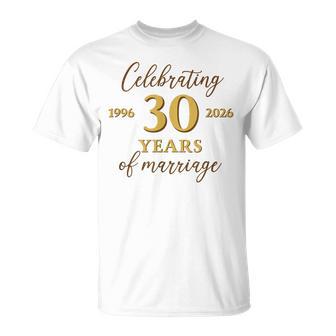 30 Years Of Marriage 1996 30Th Wedding Anniversary T-Shirt - Thegiftio