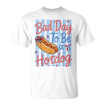 4Th Of July Independence Day Bad Day To Be A Hotdog T-Shirt - Thegiftio UK