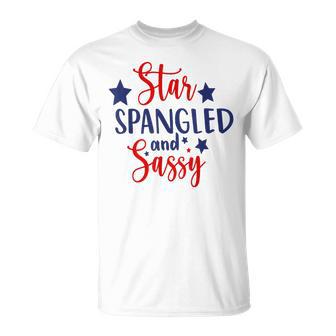 4Th Of July Star Spangled Patriotic Sassy Toddler Girl T-Shirt - Thegiftio UK