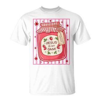 Jesus Is My Jam Cute Christian Strawberry Girly T-Shirt - Thegiftio UK