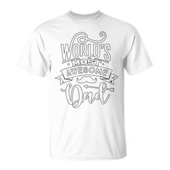 From Kid For Dad Color Your Own Craft Awesome Dad T-Shirt - Thegiftio UK