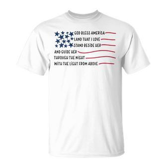 God Bless America Land That I Love Stand Beside Her T-Shirt - Thegiftio UK