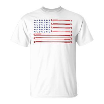 Gofl Usa Flag Golf Player Golf Clubs & Golf Balls Woman T-Shirt - Thegiftio UK