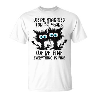 Golden Wedding We're Married For 50 Years T-Shirt - Thegiftio UK