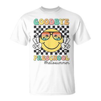 Goodbye Preschool Graduation Hello Summer Last Day Of School T-Shirt - Monsterry