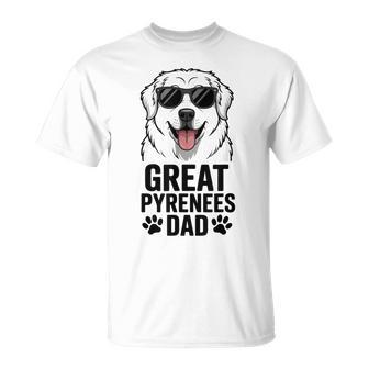 Great Pyrenees Dog Dad Fathers Day Pet Owner Animal Lover T-Shirt - Monsterry