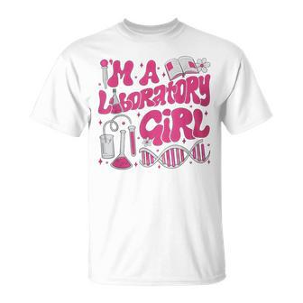 Groovy I'm A Laboratory Girl Retro Medical Lab Science T-Shirt - Thegiftio UK
