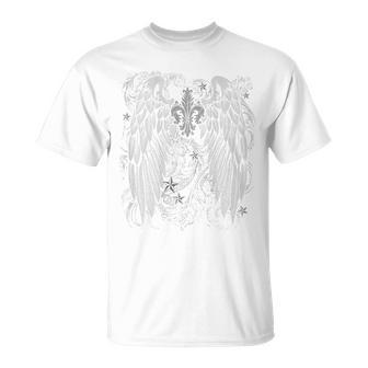 Grunge Wings Angel On Back Y2k 2000S Gothintage Harajuku Camiseta unisex - Regaloses