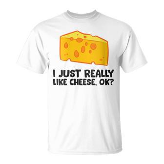 Me Gusta Mucho El Queso ¿Vale Queso Divertido Cuello Camiseta unisex - Regaloses