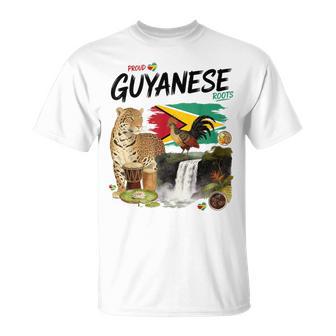 Guyanese Roots Outfit Idea For & Guyana Flag T-Shirt - Thegiftio UK