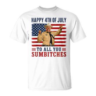 Happy 4Th Of July To All You Sumbitches T-Shirt - Thegiftio UK