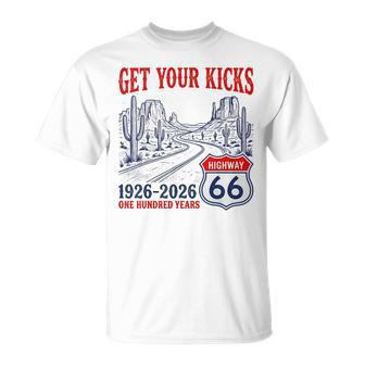 Highway 66 Get Your Kicks Centennial 1926-2026 Road Trip T-Shirt - Thegiftio UK