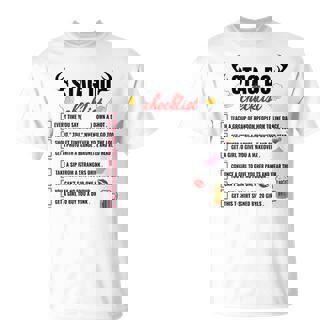 Homme Défiez Le Cerf Bachelors Party Checklisttag Do Party T-Shirt - Cadeauxyz