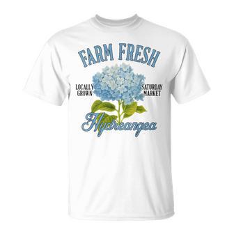 Hydrangea Farmers Market Gardening Farm A Fresh Hydrangea T-Shirt - Monsterry UK