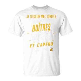 J'aime Les Huîtres Et L'apéro Cadeau Original Haut De Gamme T-Shirt - Cadeauxyz