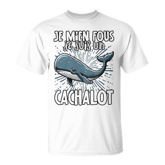 Je M'en Fous Jeuis Un Cachalot Mignon Cachalot Haut De Gamme T-Shirt - Cadeauxyz