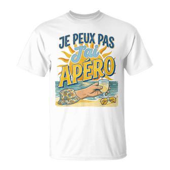 Je Peux Pas J'ai Apéroacances Plage Été T-Shirt - Cadeauxyz