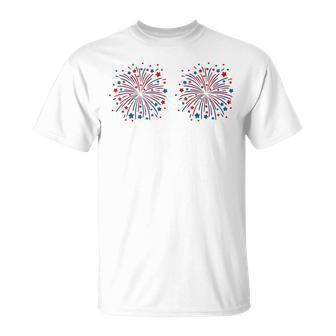 Just Here For The Fireworks Couple 4Th Of July Fourth T-Shirt | Seseable UK