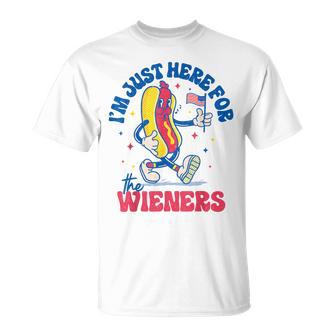 Im Just Here For The Hot Dog Wieners 4Th Of July T-Shirt | Mazezy