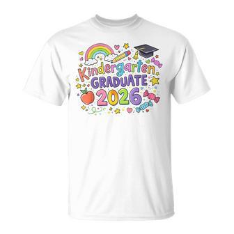 Kindergarten Graduate 2026 Cute Rainbow Graduation T-Shirt - Monsterry