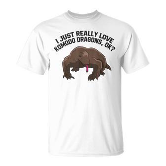Komodo Dragon Lover J'aimeraiment Les Dragons De Komodo T-Shirt - Cadeauxyz