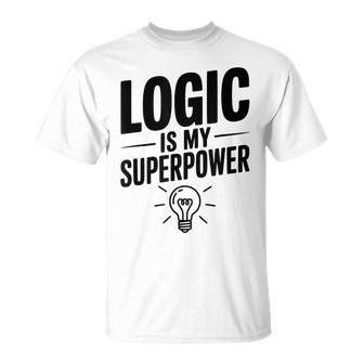 La Logica È La Miauperpotenza Nerd Intelligente Maglietta - Novitaregali