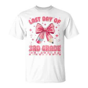 Last Day Of 3Rd Grade Third Graduation Pencil Coquette Girl T-Shirt - Monsterry