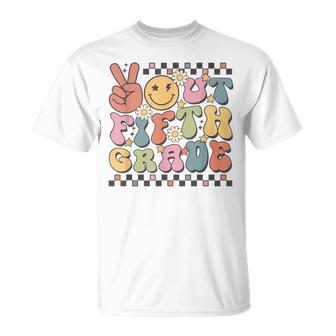 Last Day Of 5Th Grade Peace Out Fifth Grade Graduation T-Shirt - Thegiftio UK