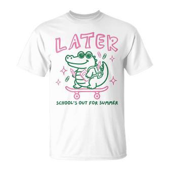 Later School’S Out For Summer Alligator Graphic For Kids T-Shirt - Monsterry