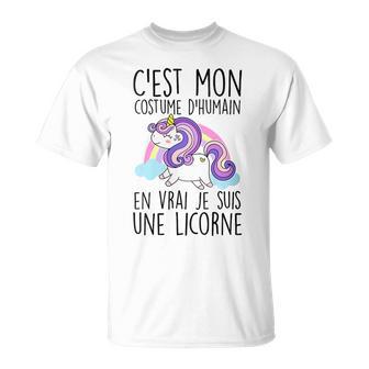 Licorne Costume D'humain Enrai Jeuis Une Licorne Adultes T-Shirt - Cadeauxyz