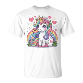 Licorneuper Mignonne Avec Un Arc-En-Ciel Et Des Étoiles T-Shirt - Cadeauxyz