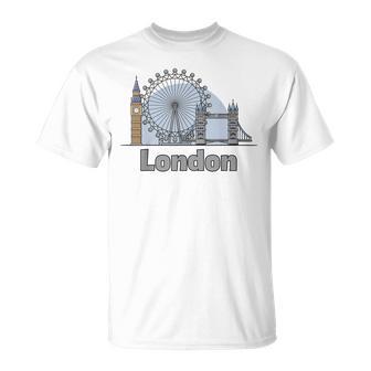 Lindo Recuerdo De Londres Inglaterra Para Niños Pequeños Y Niñas Camiseta unisex - Regaloses