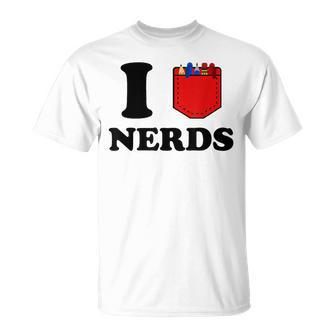 I Love Nerds Protection De Poche Amusante Pour Jeux De Mots Geekarcastique T-Shirt - Cadeauxyz