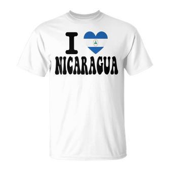 I Love Nicaragua Bandera De Corazón Retro De Recuerdo Deiaje Camiseta unisex - Regaloses