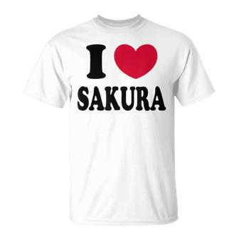 I Loveakura 桜が大好き Tシャツ - Kawaiitshirt