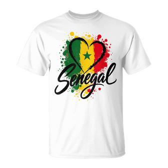 I Loveenegal 休暇 旅行 旗 お土産 ハート ツーリスト Tシャツ - Kawaiitshirt