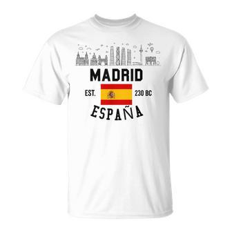 Madrid España Banderaouvenir Españakyline Hombres Es Camiseta unisex - Regaloses