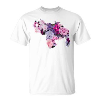 Mapaenezolano Mapa Deenezuela Floral -Enezuela Floral Camiseta unisex - Regaloses