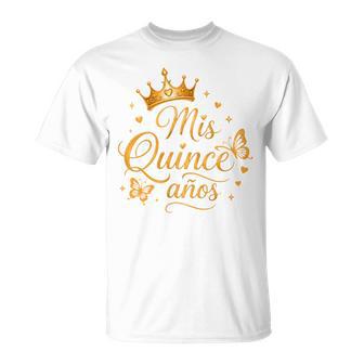Mariposa Quinceañera Mis Xv Años 15 Cumpleaños Niña Camiseta unisex - Regaloses
