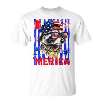 Merica 1776-2026 Raccoon Usa 4Th Of July 250 Years Freedom T-Shirt - Thegiftio UK