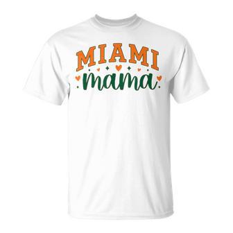 Miami Mama Proud Mom Retro Varsity Letter T-Shirt - Thegiftio UK