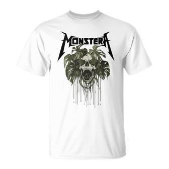 Monstera Skull Plant Lover Grunge Gardener Men T-Shirt - Monsterry UK