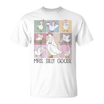 Mr And Mrs Silly Goose Era Bride And Groom Wedding T-Shirt | Seseable UK