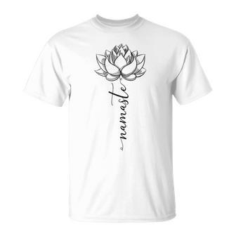 Namaste Lotus Flowers Yoga Méditation Idée Cadeau T-Shirt - Cadeauxyz