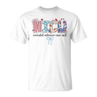 Nicu Nurse 4Th Of July Neonatal Intensive Care Unit Summer T-Shirt - Thegiftio UK