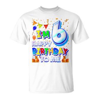 Niños Producto De Fiesta De Cumpleaños Número 6 Regalo Para Niño Y Niña De 6 Años Camiseta unisex - Regaloses